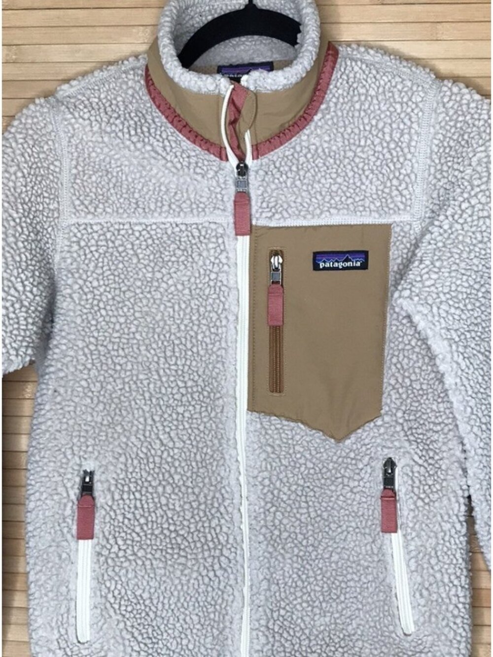 PATAGONIA Jacket Womens XXS Classic RETRO-X Oatmeal DEEP PILE FLEECE - Picture 2 of 7